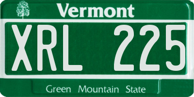 VT license plate XRL225