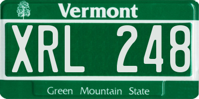 VT license plate XRL248