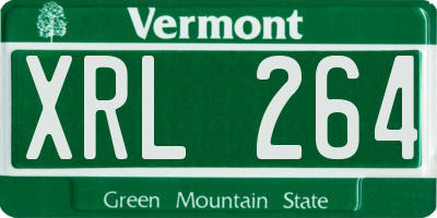 VT license plate XRL264