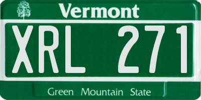 VT license plate XRL271