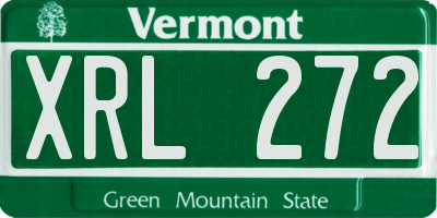 VT license plate XRL272