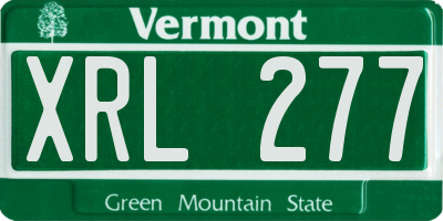 VT license plate XRL277