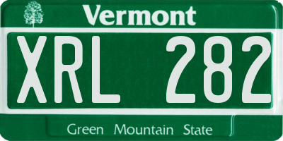 VT license plate XRL282