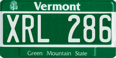 VT license plate XRL286
