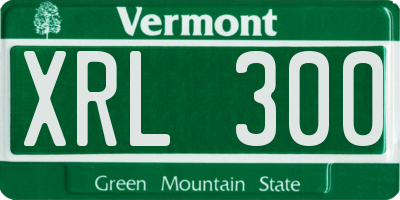 VT license plate XRL300
