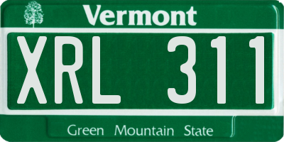 VT license plate XRL311