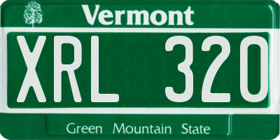 VT license plate XRL320