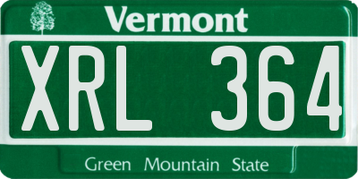 VT license plate XRL364