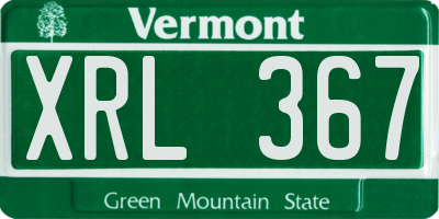 VT license plate XRL367