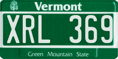 VT license plate XRL369
