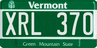 VT license plate XRL370