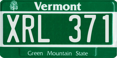 VT license plate XRL371