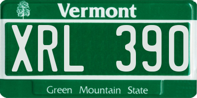 VT license plate XRL390
