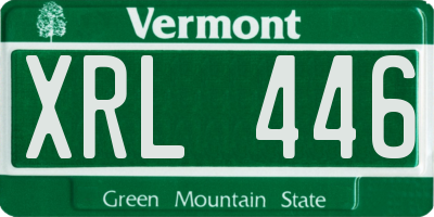 VT license plate XRL446
