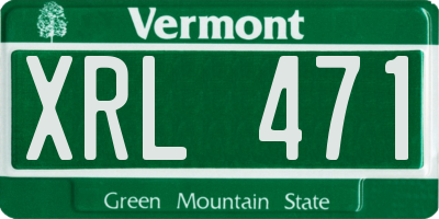 VT license plate XRL471