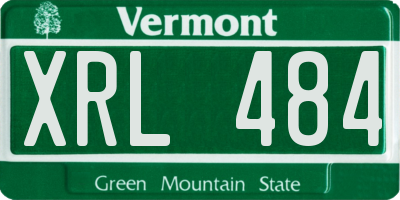 VT license plate XRL484
