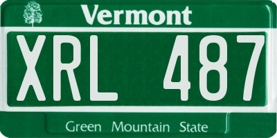 VT license plate XRL487