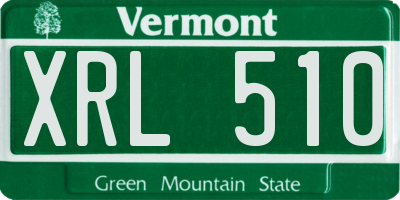 VT license plate XRL510
