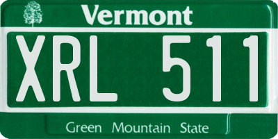 VT license plate XRL511