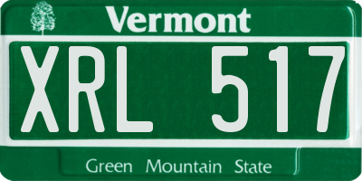 VT license plate XRL517