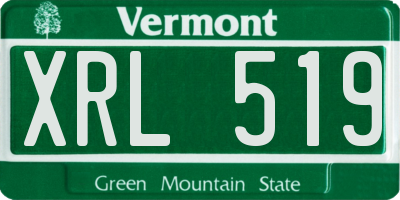 VT license plate XRL519