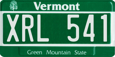 VT license plate XRL541