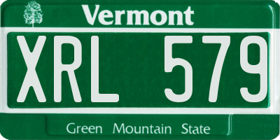 VT license plate XRL579
