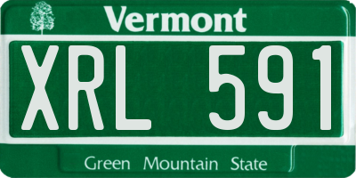 VT license plate XRL591