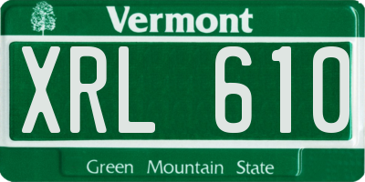 VT license plate XRL610
