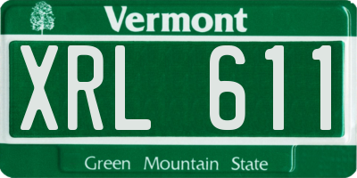 VT license plate XRL611