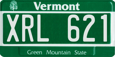 VT license plate XRL621