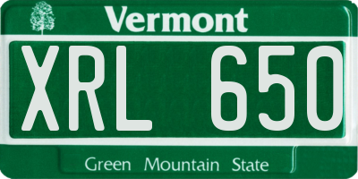 VT license plate XRL650