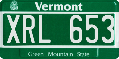 VT license plate XRL653