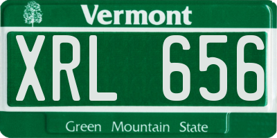 VT license plate XRL656
