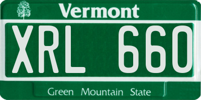 VT license plate XRL660