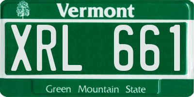 VT license plate XRL661