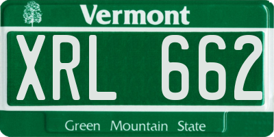 VT license plate XRL662