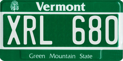 VT license plate XRL680