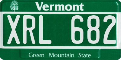 VT license plate XRL682