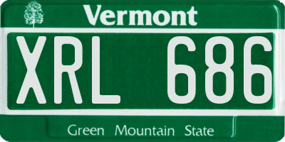 VT license plate XRL686