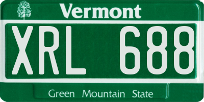 VT license plate XRL688