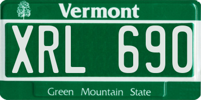 VT license plate XRL690