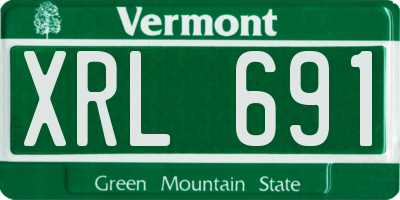 VT license plate XRL691