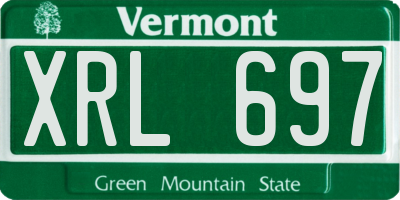 VT license plate XRL697