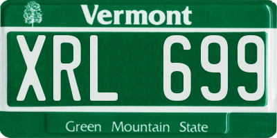 VT license plate XRL699