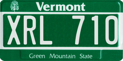 VT license plate XRL710