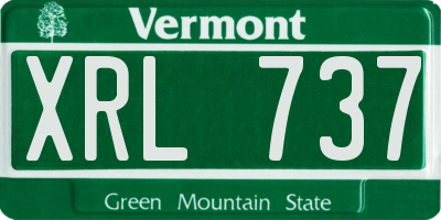 VT license plate XRL737