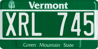 VT license plate XRL745