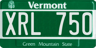 VT license plate XRL750