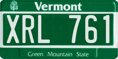VT license plate XRL761